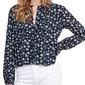 ROBERTA ROLLER RABBIT Women's Navy Jessica Huri Top Sz M $165